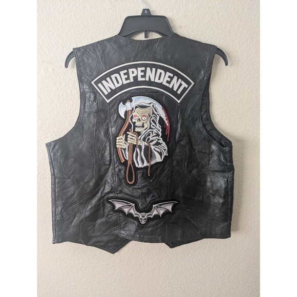 Italian Stone Design Genuine Leather Vest Men M Navarre Leather Company Design - Picture 1 of 12